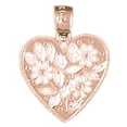 thumbnail image 1 of 14K Rose Gold Heart Pendant - 20 mm, 1 of 3