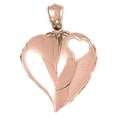 thumbnail image 1 of 14K Rose Gold Heart Pendant - 30 mm, 1 of 3