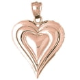 thumbnail image 1 of 14K Rose Gold Heart Pendant - 31 mm, 1 of 3