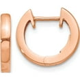 thumbnail image 1 of 14K Rose Gold Hinged Hoop Earrings (13 X 1.7) Made In Turkey tf765, 1 of 6