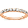 thumbnail image 1 of 14K Rose Gold Lab Grown Diamond Si1/Si2, G H I, 1/10Ct Wedding Band (Size 8) Made In India rm4227b-010-8rlg, 1 of 5