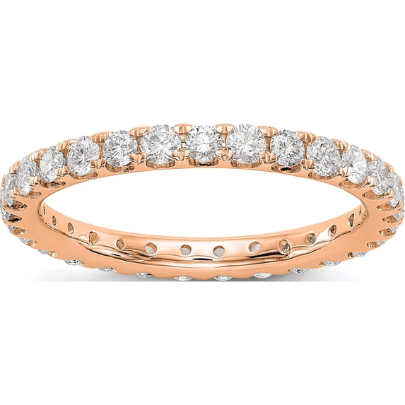 14K Rose Gold Lab Grown Diamond Si1/Si2, G H I, Eternity Band (Size 8.5) Made In India et0005-100-85rlg