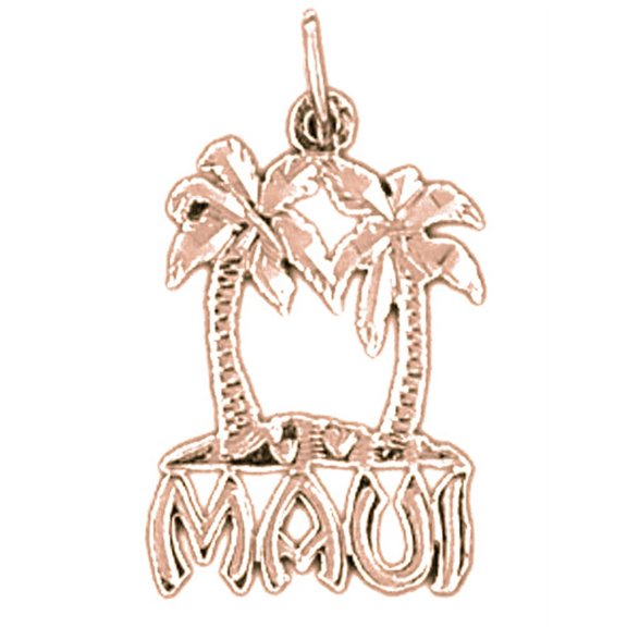 14K Rose Gold Maui Pendant - 23 mm