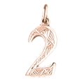 thumbnail image 1 of 14K Rose Gold Number Two, #2 Pendant - 18 mm, 1 of 3