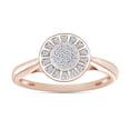 thumbnail image 1 of AFFY 14K Rose Gold Over Sterling Silver Natural Round Cut White Diamond Halo Frame Engagement Ring For Women's, Ring Size-4 (0.1 Cttw, J-K Color, I2-I3 Clarity), 1 of 4