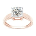 thumbnail image 1 of AFFY 2CT Moissanite Diamond Engagement Ring for Women in 14K Rose Gold over Silver-10, 1 of 8