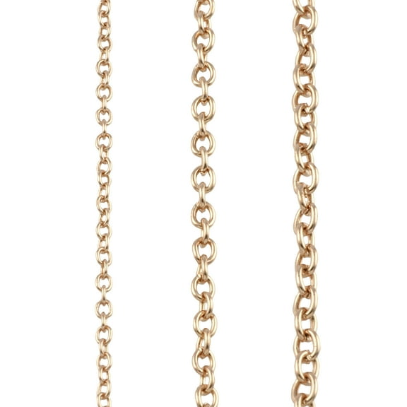 14K Rose Gold Plated Cable Necklace Set by Bead Landing 3pc