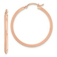 thumbnail image 1 of 14K Rose Gold Plated Polished Hoop Earrings, 1 of 7