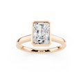 thumbnail image 1 of 14K Rose Gold Plated Silver 1.5 Ct Radiant Cut Moissanite Solitaire Engagement Ring for Women Promise Ring Jewelry Gift Size 7, 1 of 6