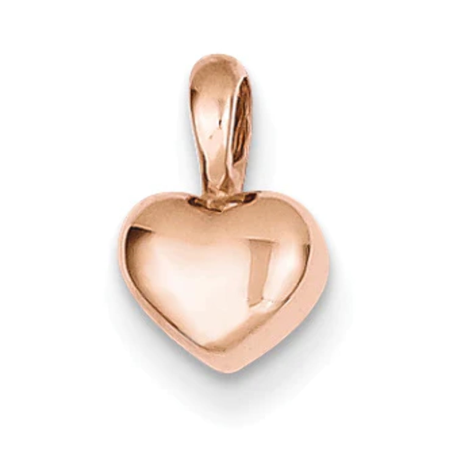 UNKNOWN CC 14K Rose Gold Polished Domed Heart Charm