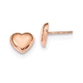 thumbnail image 1 of 14K Rose Gold Polished Heart Post Earrings, 1 of 1