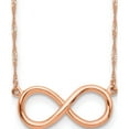 thumbnail image 1 of 14K Rose Gold Polished Infinity Necklace (16.5 X 9.35) Made In United States sf2650-16.5, 1 of 5