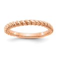 thumbnail image 1 of 14K Rose Gold Polished Twisted Band - Size 7, 1 of 1