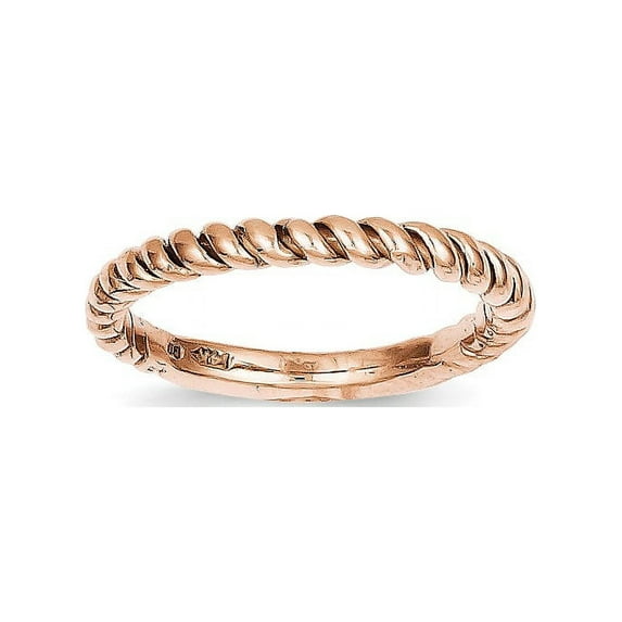 14K Rose Gold Polished Twisted Band (rose-gold)