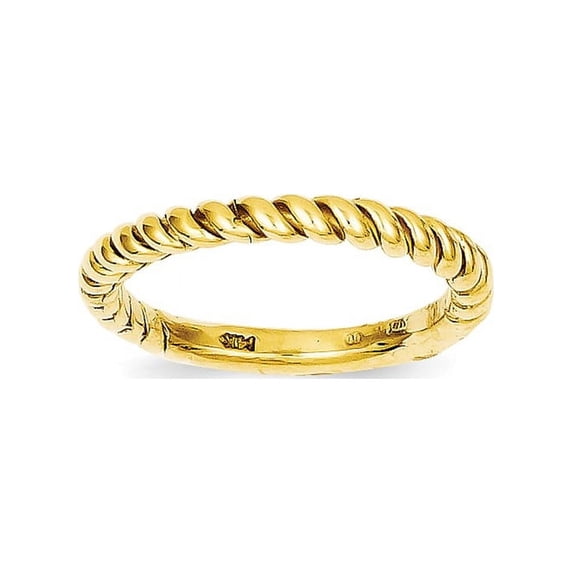 14K Rose Gold Polished Twisted Band (yellow-gold)