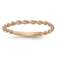 thumbnail image 1 of 14K Rose Gold Polished Twisted Rope Ring Size 7.5, 1 of 6