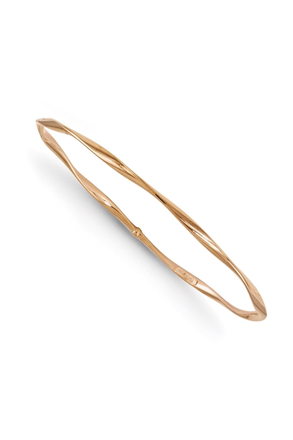 Leslie's 14K Rose Gold Polished Twisted Slip-on Bangle