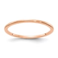 thumbnail image 1 of 14K Rose Gold Ring Band 1.2mm Half Round Satin Stackable, 1 of 4