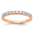 thumbnail image 1 of 14K Rose Gold Ring Band 14kr Lab Grown Diamond SI1 SI2, G H I, 1 10ct Wedding , Size 7, 1 of 1
