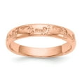 thumbnail image 1 of 14K Rose Gold Ring Band Themed Footprints, Size 9, 1 of 5