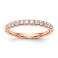 thumbnail image 1 of 14K Rose Gold Ring Band Wedding Diamond, Lab Grown Round White, 1 of 6