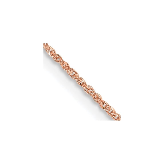 14K Rose Gold Ropa Chain Necklace 20 inch .7 mm with Spring Ring Clasp 0.7