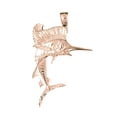 thumbnail image 1 of 14K Rose Gold Sailfish Pendant - 69 mm, 1 of 4