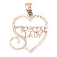 thumbnail image 1 of 14K Rose Gold Saying Pendant - 26 mm, 1 of 3