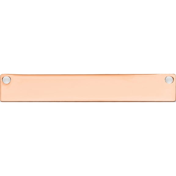 14K Rose Gold Small Blank Bar (Width 21) (Length 4) - Jbsp
