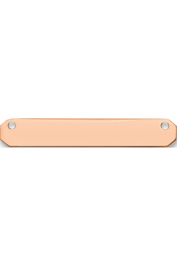 14K Rose Gold Small Blank Bar (Width 25) (Length 5) - Jbsp