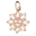 thumbnail image 1 of 14K Rose Gold Sun Pendant - 18 mm, 1 of 3