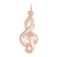 thumbnail image 1 of 14K Rose Gold Treble Clef Pendant - 24 mm, 1 of 3