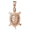 thumbnail image 1 of 14K Rose Gold Turtles Pendant - 42 mm, 1 of 3