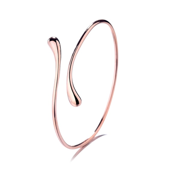 Amy and Annette 14K Rose Gold Plated Water Drop Bangle