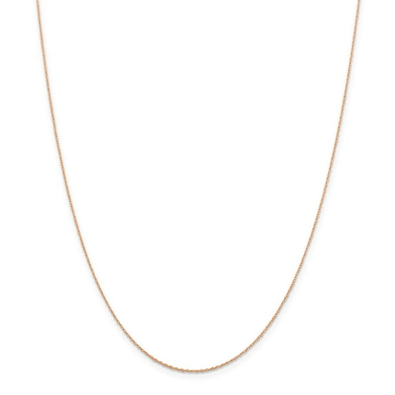 14K Rose Gold chain Rope Cable 24 in 0.5 mm .5