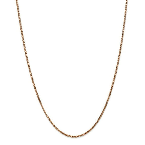 14K Rose Gold chain Spiga (Wheat) Diamond-cut 24 in 1.8 mm