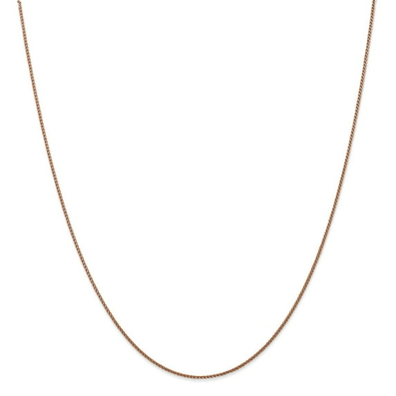 14K Rose Gold chain Spiga (Wheat) Diamond-cut 24 in 1 mm