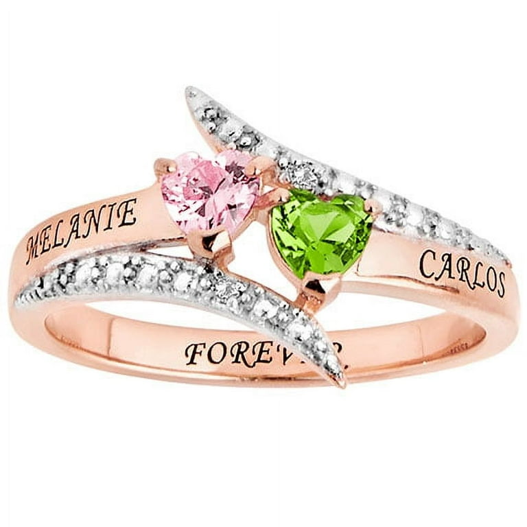 Rose store birthstone ring