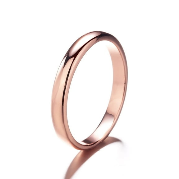 14K Rose Gold over Sterling Silver Wedding Band Ring