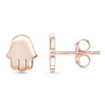 thumbnail image 1 of AFFY 14K Rose Gold plated 925 Sterlilng Silver Minimalist Dainty Hamsa Stud Earrings, 1 of 2