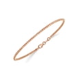 thumbnail image 1 of Gem & Harmony 14K Rose Pink Gold Polished Beaded Bracelet for Women, 1 of 4