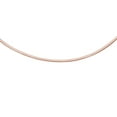 thumbnail image 1 of 14K Rose Solid Gold Classic Omega 3mm Chain 18" long Diamond Cut Necklace with Box Catch Clasp, 1 of 1