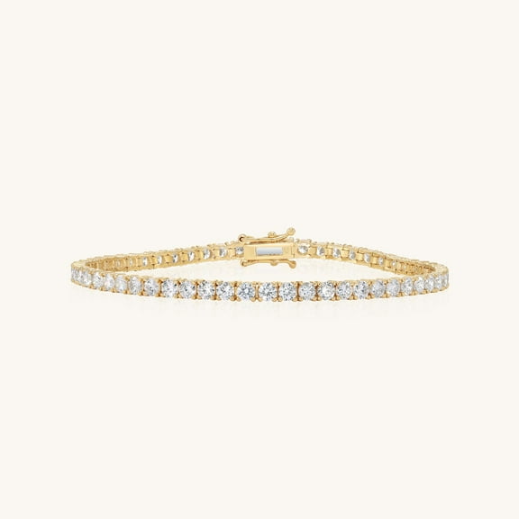 14K Rose gold Tennis Bracelet with 3mm Diamonds | Everyday Fine Jewelry for Men and Women | 7 Inch | VS1 Clarity | 5.6 CT TW