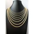 thumbnail image 1 of 14K SOLID Gold Rope Chain, Gold Rope Chain Necklace 2mm-5mm 16-26 inches, Heavy Fully Solid 14K Gold Rope Chain, 14K Gold Chain,  Men Women (Width:3mm; Necklace length:16;), 1 of 5