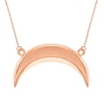 thumbnail image 1 of 14K SOLID ROSE GOLD UPSIDE DOWN MOON CRESCENT PENDANT NECKLACE :  18", 1 of 1