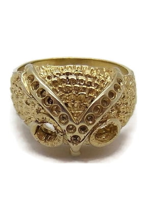 14K SOLID YELLOW GOLD OWL (BUHO) RING!!