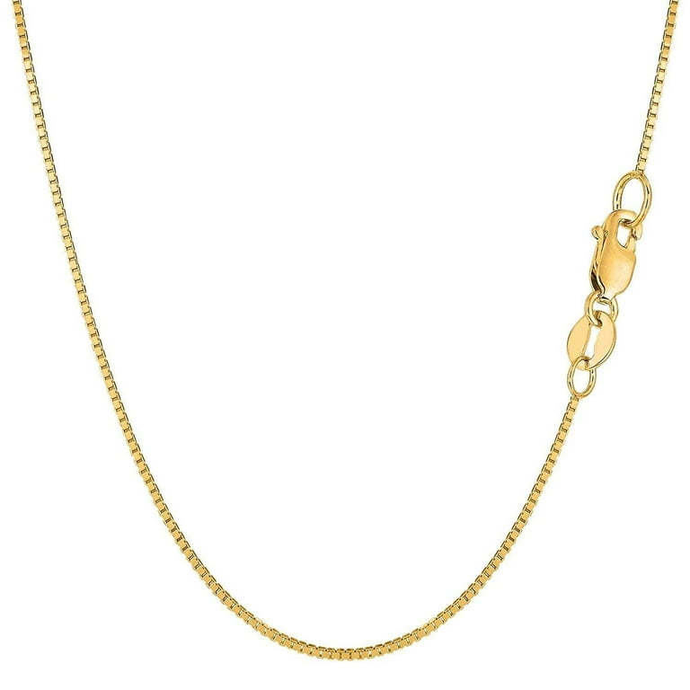 14K SOLID Yellow or White Gold Shiny Classic Box Chain
