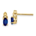 thumbnail image 1 of 14K Sapphire & Diamond Earrings, 1 of 1