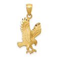 thumbnail image 1 of 14K Satin Diamond-cut Eagle Pendant, 1 of 1