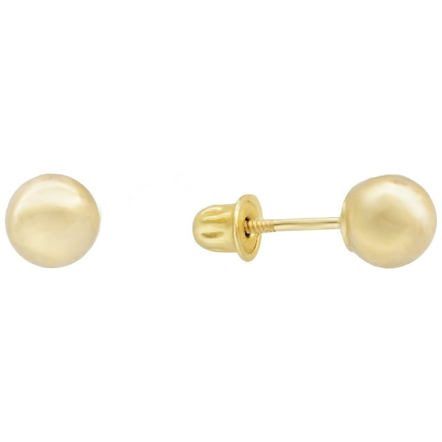 14K Screwback Ball Earrings